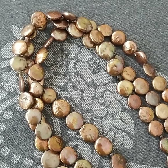 Silpada Brown Pearl Triple Strand Necklace - Picture 6 of 8